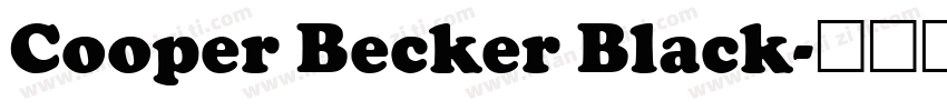Cooper Becker Black字体转换